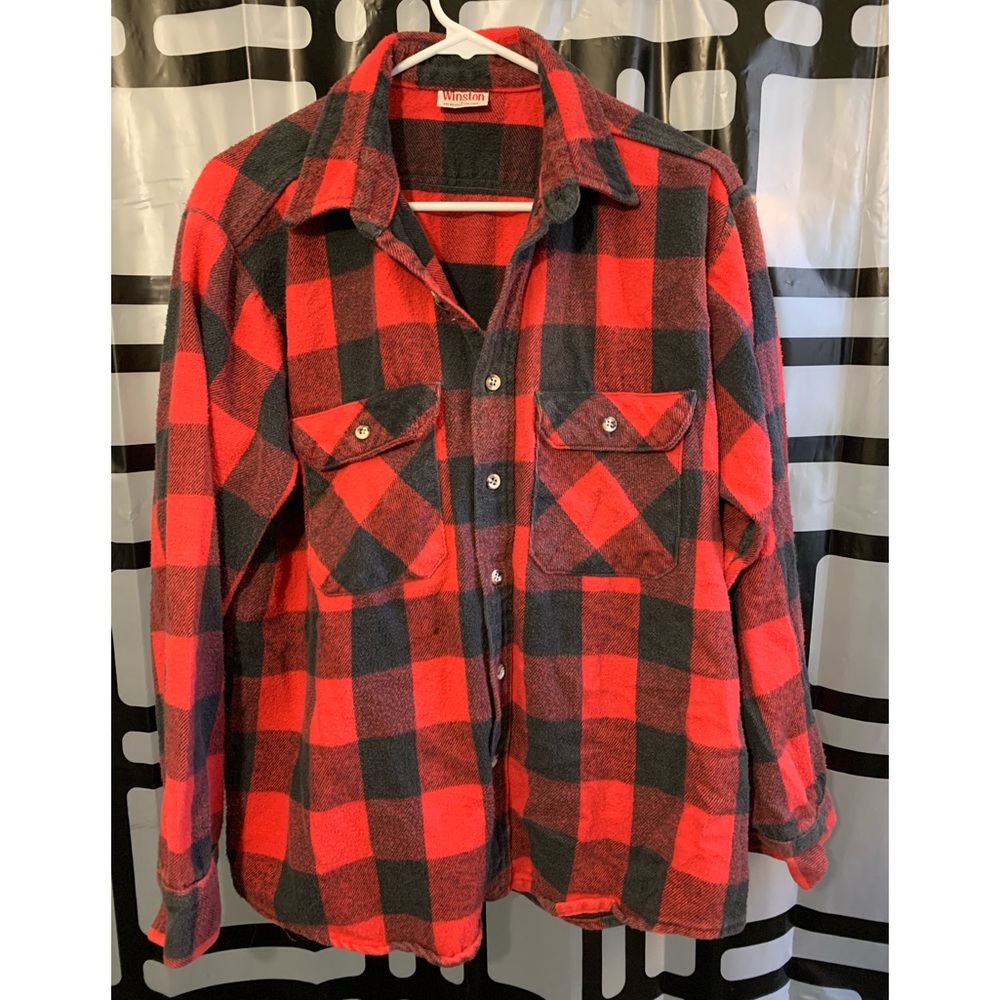 Winston Flannel Sweater/Jacket Sz L